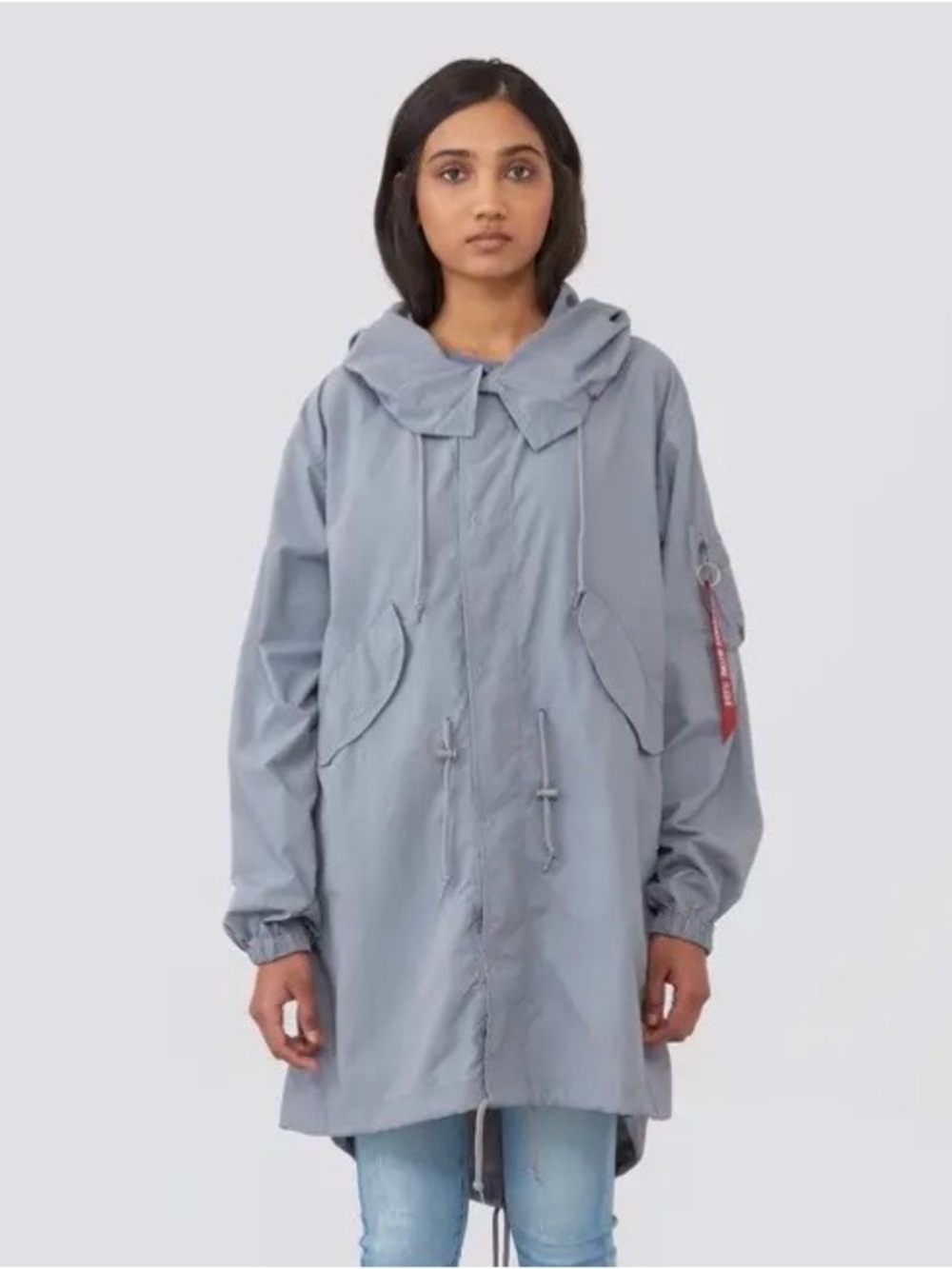 Alpha Industries x Liberty London lightweight hooded Shell Fishtail Parka EUC